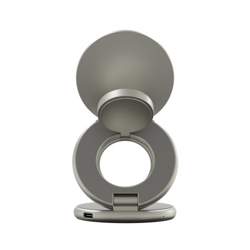 Зарядная станция 3 в 1 Magssory Signature Disc Pro для Apple Qi2 Titan фото 6 Зарядная станция 3 в 1 Magssory Signature Disc Pro для Apple Qi2 Titan фото 6