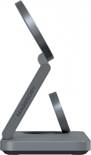 Беспроводное зарядное устройство Magssory Yoga 3 в 1, c Qi2 Серый фото 4 Беспроводное зарядное устройство Magssory Yoga 3 в 1, c Qi2 Серый фото 4